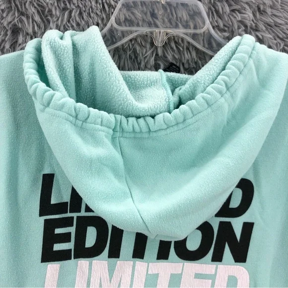 Rue21 Hoodie Womens Large Limited Edition Checkered Sleeve Kangaroo Pocket - Picture 13 of 13